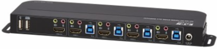 KVM Switch, 4-Port, HDMI, USB 3.0, 4K 60 Hz, HDR, HDCP 2.2, IR