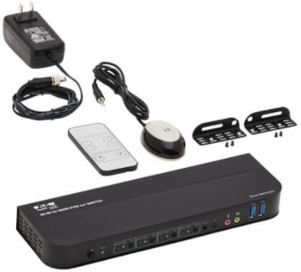 KVM Switch, 4-Port, HDMI, USB 3.0, 4K 60 Hz, HDR, HDCP 2.2, IR