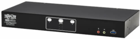 KVM Switch, 2-Port, DisplayPort Dual-Display, USB 3.2 Gen 1, 4K 60 Hz, HDCP 2.2, TAA