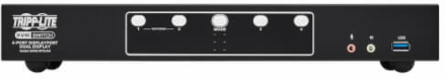 KVM Switch, 4-Port, DisplayPort Dual-Display, USB 3.2 Gen 1, 4K 60 Hz, HDCP 2.2, TAA