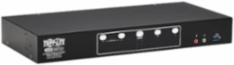 KVM Switch, 4-Port, DisplayPort Dual-Display, USB 3.2 Gen 1, 4K 60 Hz, HDCP 2.2, TAA