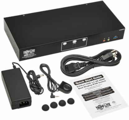 KVM Switch, 2-Port, HDMI Dual-Display, USB 3.2 Gen 1, 4K 60 Hz, HDCP 2.2, TAA