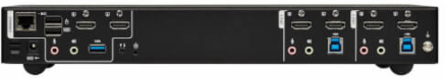 KVM Switch, 2-Port, HDMI Dual-Display, USB 3.2 Gen 1, 4K 60 Hz, HDCP 2.2, TAA