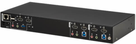 KVM Switch, 2-Port, HDMI Dual-Display, USB 3.2 Gen 1, 4K 60 Hz, HDCP 2.2, TAA