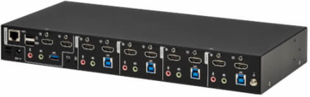 KVM Switch, 4-Port, HDMI Dual-Display, USB 3.2 Gen 1, 4K 60 Hz, HDCP 2.2, TAA