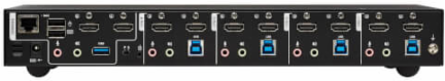 KVM Switch, 4-Port, HDMI Dual-Display, USB 3.2 Gen 1, 4K 60 Hz, HDCP 2.2, TAA