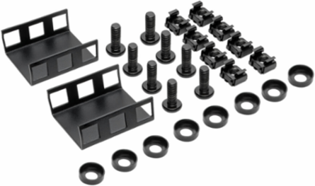1U Rack-Mount Device Extension Bracket, Extends 1.5 Inch - Steel, Black Finish