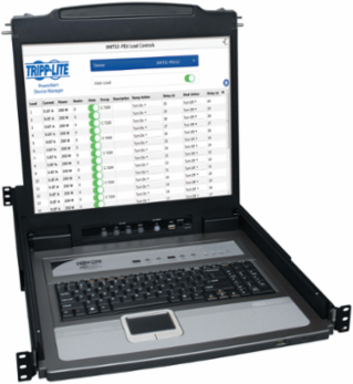 8-Port KVM Switch with 19 Inch LCD, 1U Rack-Mountable Design