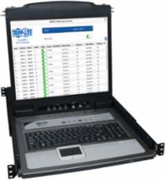8-Port KVM Switch with 19 Inch LCD, 1U Rack-Mountable Design