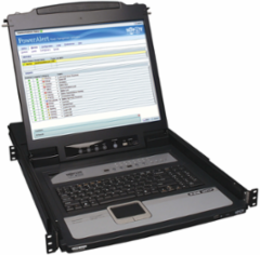 16-Port 1U Rack-Mount KVM Switch with 19 Inch LCD, IP Access