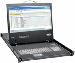 1U Rack-Mount Console with 19 Inch LCD, DVI-I, USB 2.0 Port, 1366 x 768 Resolution