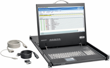 1U Rack-Mount Console with 19 Inch LCD, 1920 x 1080 Resolution