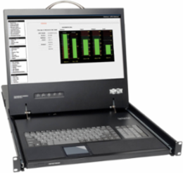 1U Rack-Mount Console with 19 Inch LCD, 1366 x 768 Resolution, USB/PS/2 Interface