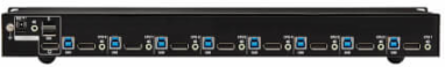 KVM Switch, 8-Port, DisplayPort, USB, Stereo Audio, 4K 60Hz, 1U Rack-Mount, TAA