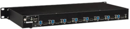 KVM Switch, 8-Port, DisplayPort, USB, Stereo Audio, 4K 60Hz, 1U Rack-Mount, TAA