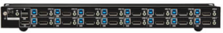 KVM Switch, 16-Port, DisplayPort, USB, Stereo Audio, 4K 60Hz, 1U Rack-Mount, TAA