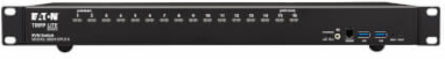 KVM Switch, 16-Port, DisplayPort, USB, Stereo Audio, 4K 60Hz, 1U Rack-Mount, TAA