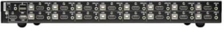 KVM Switch, 16-Port, HDMI, USB 2.0, Stereo Audio, 1920 x 1200, 1U Rack-Mount, TAA