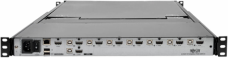 8-Port 1U Rack-Mount Console HDMI KVM Switch, 17 Inch LCD, IP Access
