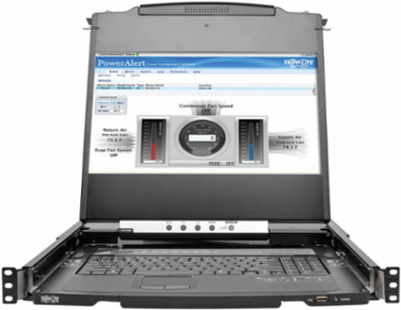 8-Port 1U Rack-Mount Console HDMI KVM Switch, 17 Inch LCD, IP Access