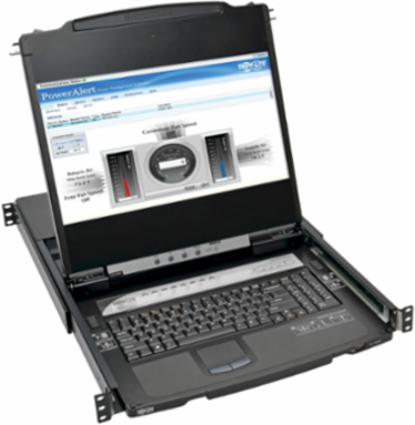 8-Port 1U Rack-Mount Console HDMI KVM Switch, 17 Inch LCD, IP Access