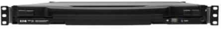 Console KVM Switch, 8-Port, DisplayPort, 1U Rack-Mount, 17 in LCD, Dual Rail, TAA