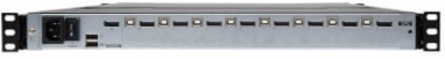 Console KVM Switch, 8-Port, DisplayPort, 17 in LCD, IP Remote Access, Dual Rail, 1U Rack-Mount, TAA