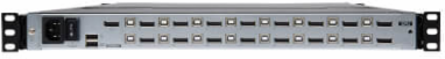 Console KVM Switch, 16-Port, DisplayPort, 17 in LCD, Dual Rail, 1U Rack-Mount, TAA