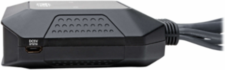 2-Port DisplayPort/USB KVM Switch, Supports 4K Video, Remote Selector, Built-In 4 ft Cables