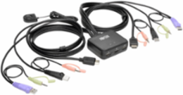 2-Port USB/HDMI KVM Switch with Built-in 4 ft. Cables, 1920 x 1200 Resolution