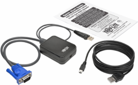 KVM Console Adapter, 1920 x 1200 @ 60 Hz, USB 2.0, Compact Design