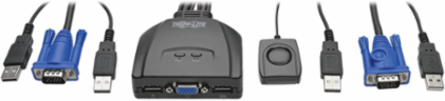 2-Port USB VGA KVM Switch with Built-in Cables, Supports 2048x1536 Resolution