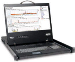 8-Port 1U Rack-Mount KVM Switch with 19 Inch LCD and 1366 x 768 Resolution