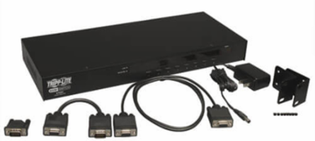 8-Port 1U Rack-Mount KVM Switch, VGA, USB/PS2, Max Resolution 2048x1536