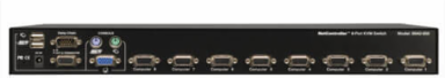 8-Port 1U Rack-Mount KVM Switch, VGA, USB/PS2, Max Resolution 2048x1536