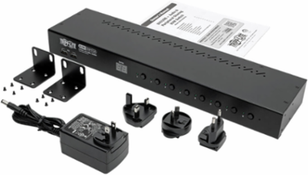 8-Port 1U Rack-Mount DVI/USB KVM Switch with Audio, 1920x1200 Resolution