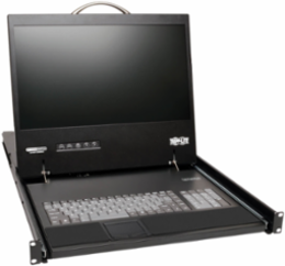 8-Port Cat5 KVM Switch with 19 Inch LCD, 1U Rack-Mount, Remote Access