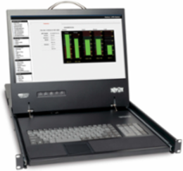8-Port Cat5 Rack-Mount KVM Switch with 19 Inch LCD, Supports 1366 x 768 Resolution