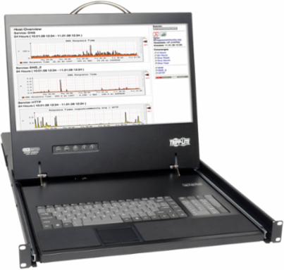 NetCommander 16-Port Cat5 1U Rack-Mount KVM Switch with 19 Inch LCD, 1366 x 768 Resolution