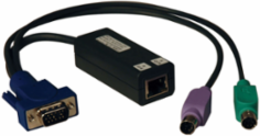 PS/2 Server Interface Unit (SIU) - Cat5e, HD15, Compact Design