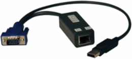 NetCommander USB Server Interface Unit, 1.3 ft, VGA to RJ45, USB A Male