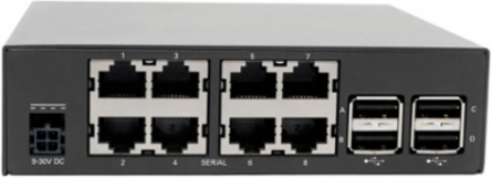 8-Port Console Server, Dual Gigabit Ethernet, 4Gb Flash, Built-In Modem