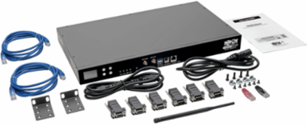 16-Port Console Server, Dual GbE NIC, 16 Gb Flash, USB & Wi-Fi, TAA-Compliant
