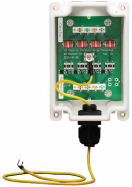 Outdoor In-Line PoE Surge Protector, IP68, 1 Gbps, Cat5e/6, 110 Punch Down, IEC Compliant, TAA