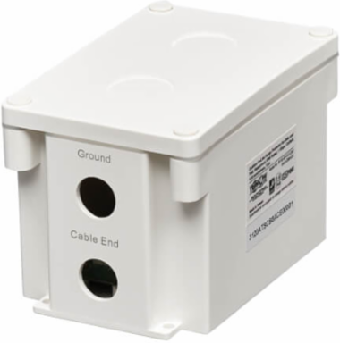 Outdoor In-Line PoE Surge Protector, IP68, 1 Gbps, Cat5e/6, 110 Punch Down, IEC Compliant, TAA