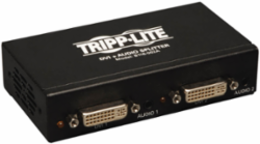 2-Port DVI Splitter with Audio, Max Resolution 1920x1200, Signal Booster