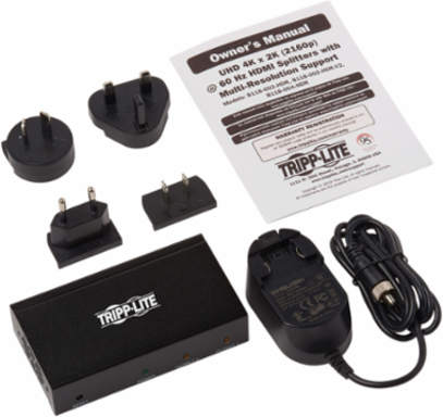 2-Port HDMI Splitter 4K @ 60 Hz, HDR, HDCP 2.2, Metal Construction