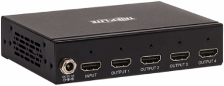 4-Port HDMI Splitter, 4K @ 60 Hz, Multi-Resolution Support, HDR
