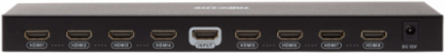 8-Port HDMI Splitter, 4K @ 60 Hz, HDCP 2.2, Metal Construction, Rackmountable