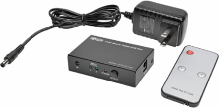 2-Port HDMI Switch - 4K @ 60Hz, HDMI 2.0, HDCP 2.2, Remote Control